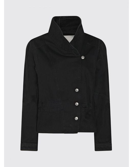 Isabel Marant Blue Double-Breasted Cropped Jacket