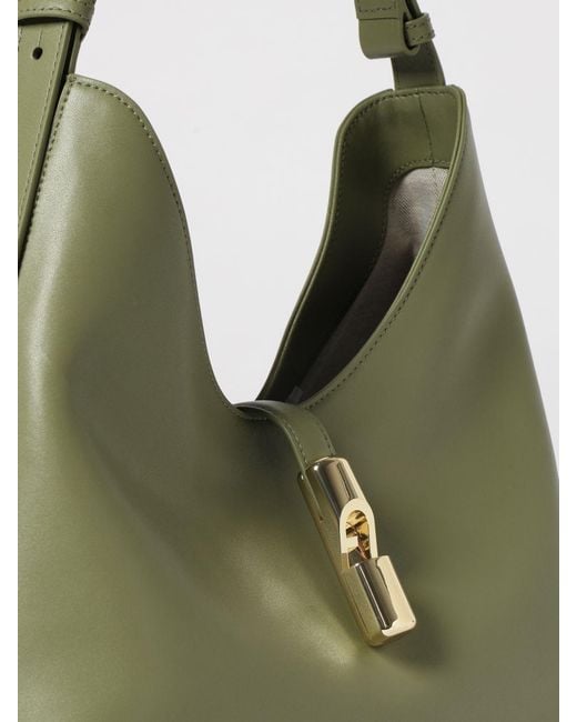 Furla Green Medium Goccia Shoulder Bag