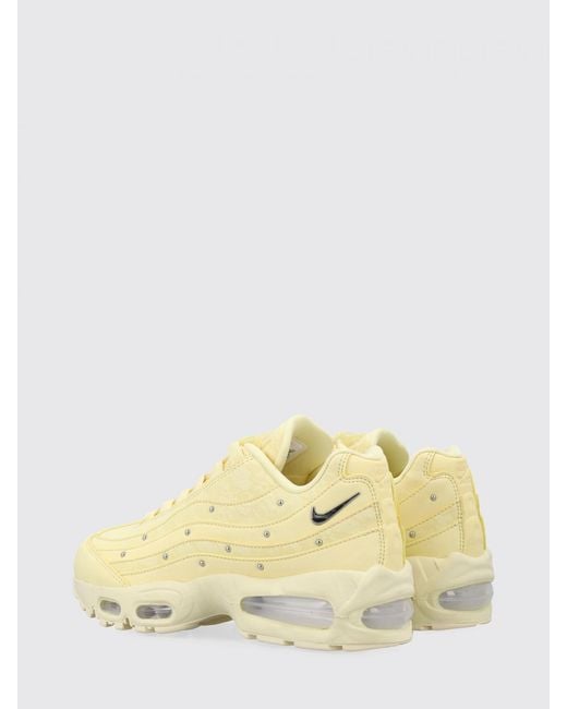 Nike Yellow Air Max 95 Big Bubble Leather Sneakers With Embroidery And Applied Studs