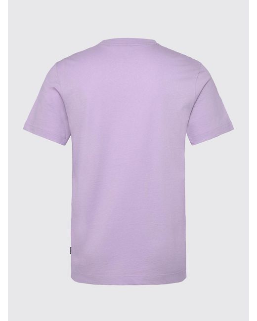 Boss Purple Cotton Jersey Basic T-Shirt for men