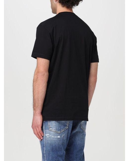 T-shirt in cotone di DSquared² in Black da Uomo