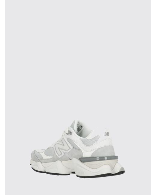 New Balance White 9060 Suede And Mesh Sneakers for men