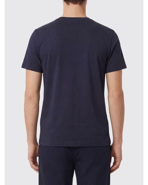 Dondup Blue Cotton T-Shirt With Mini Logo for men