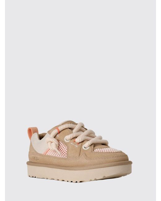 Ugg Natural Lo Lowmel Suede And Mesh Sneakers