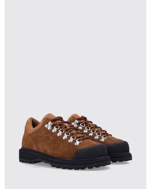 Diemme Brown Cornaro Suede Hiking Boots With Padded Ankle And Rubber Sole