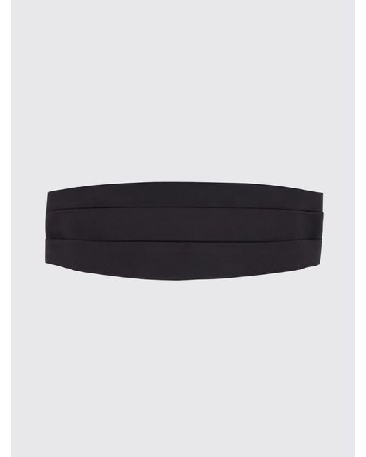 Tom Ford Black Pleated Silk Dress Belt