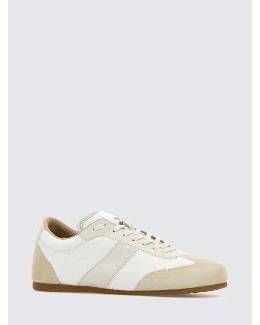 Lemaire White Leather And Nylon Quilted Soft Sneakers