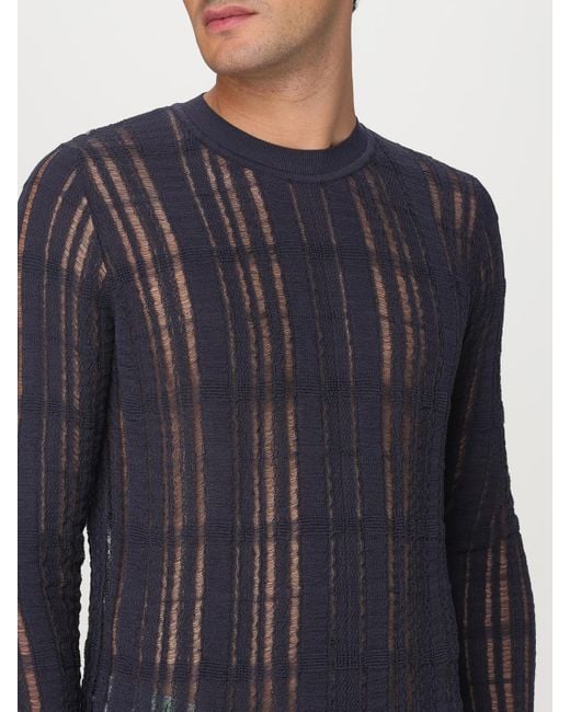 Our Legacy Blue Washed Knitted Sweater for men