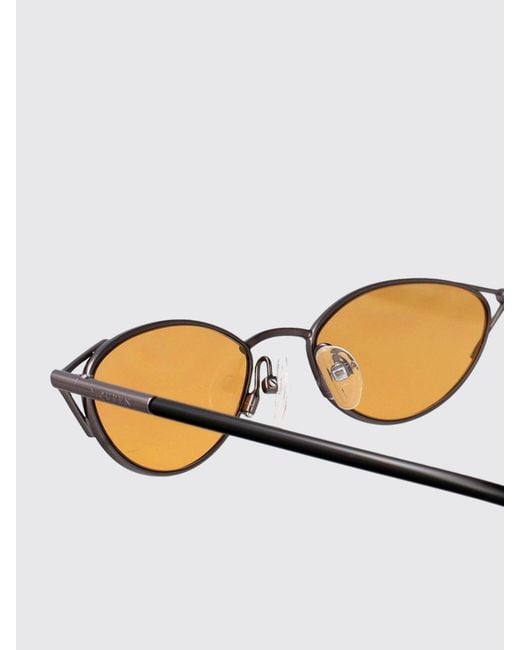 McQueen White Am0563S Acetate And Metal Sunglasses