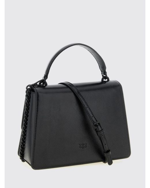 Pinko Black Love One Classic Leather Bag