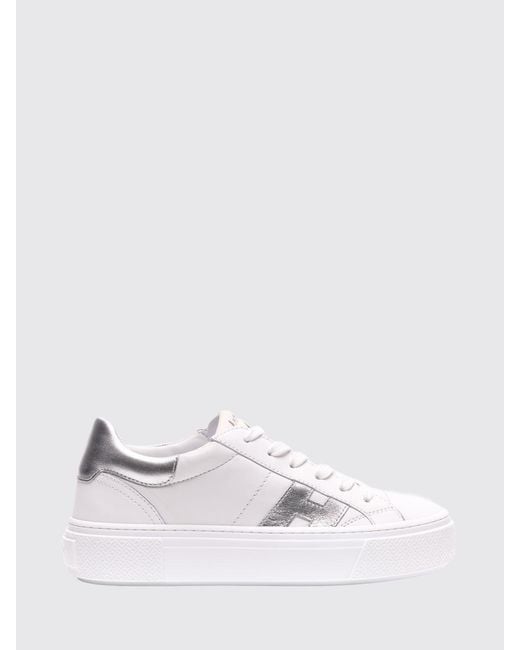 Hogan White Crosswind Platform Sneakers