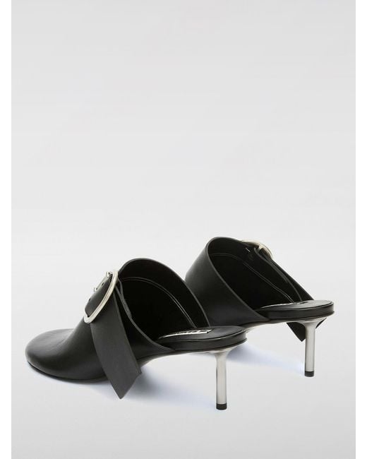 Jil Sander Black Leather Mules