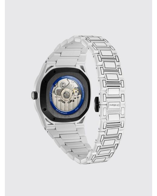 D1 Milano White Skeleton Sketch Watch for men