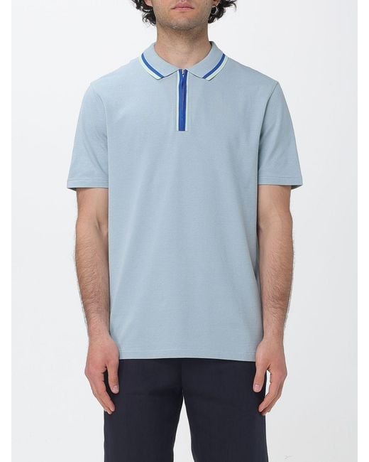 Paul Smith Blue Organic Cotton Polo Shirt for men