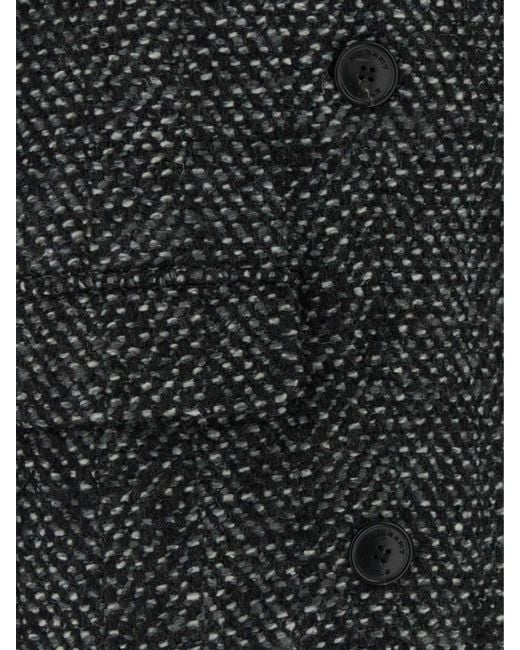 Isabel Marant Black Pilda Long Double-Breasted Wool-Blend Coat