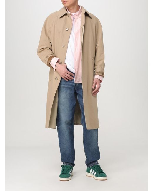 A.P.C. Natural Classic Long Coat Minimalist Style for men