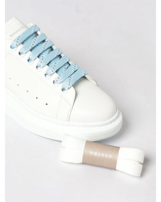 McQueen White Oversize Leather Sneakers
