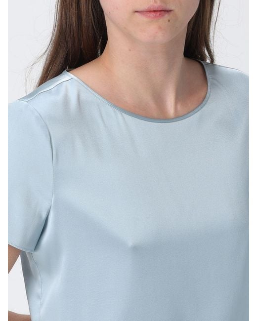 Emporio Armani Blue Silk Blouse