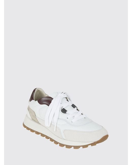 Brunello Cucinelli White Leather Sneakers