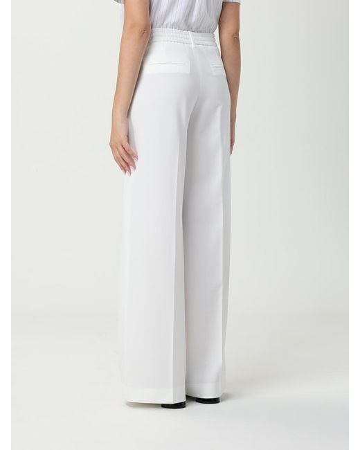PT Torino White Crêpe Trousers