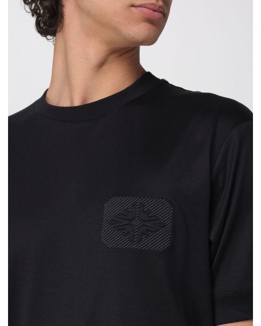 Emporio Armani Black Lyocell T-Shirt for men