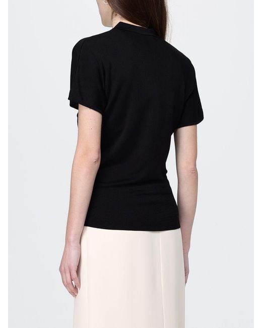 MEIMEIJ Black Viscose Polo Shirt
