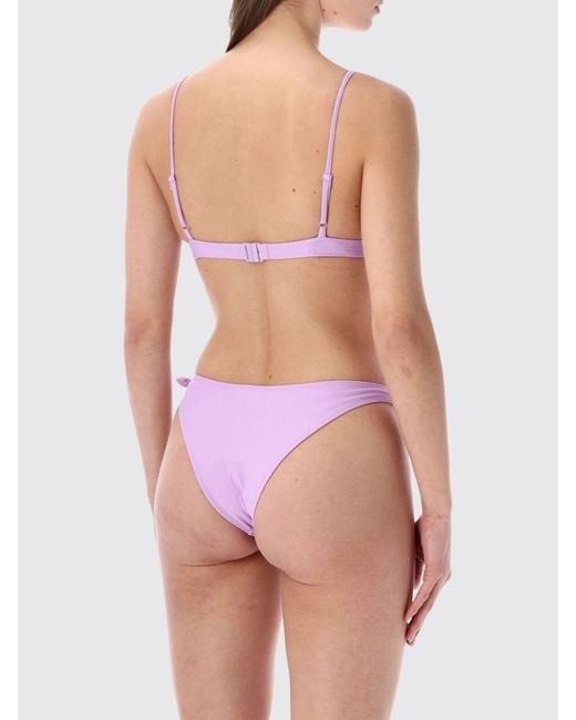 Top De Bikini De Poliamida Coperni de color Pink