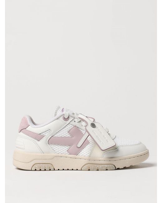 Sneakers Out Of Office in pelle e mesh di Off-White c/o Virgil Abloh in Natural