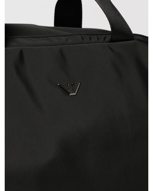 Emporio Armani Black Backpack for men