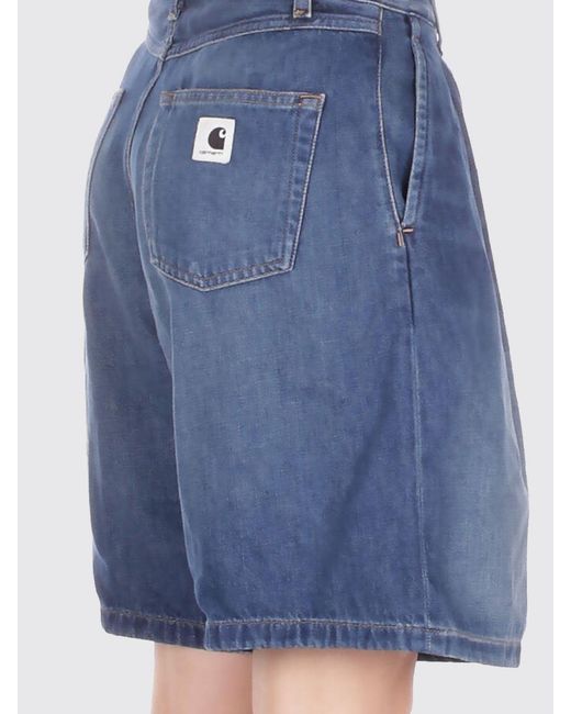 Carhartt Blue Cotton Denim Shorts