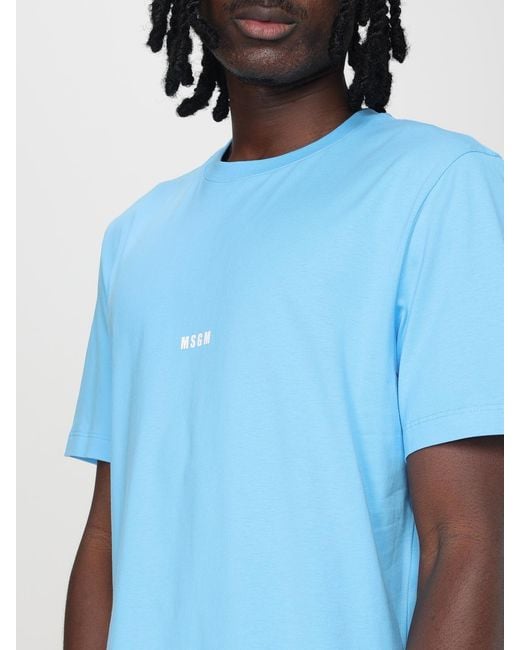 MSGM Blue T-Shirt for men