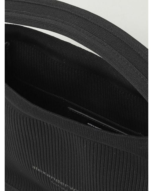 Alexander Wang Black Ryan Ribbed Knit Bag