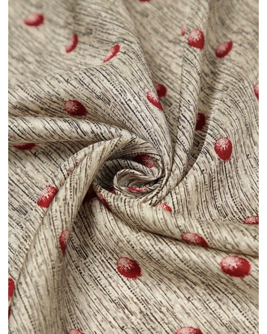 Max Mara Gray Printed Silk Foulard