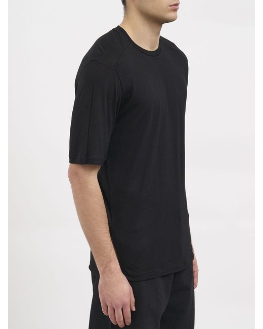 Paura Black Basic Cotton T-Shirt for men