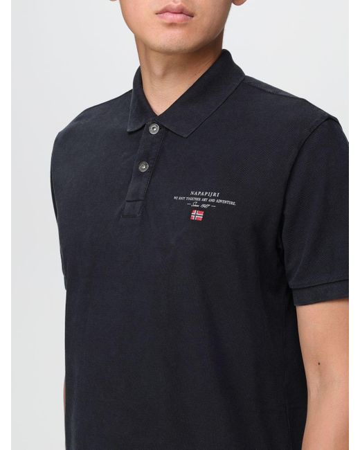 Napapijri Black Polo Shirt for men