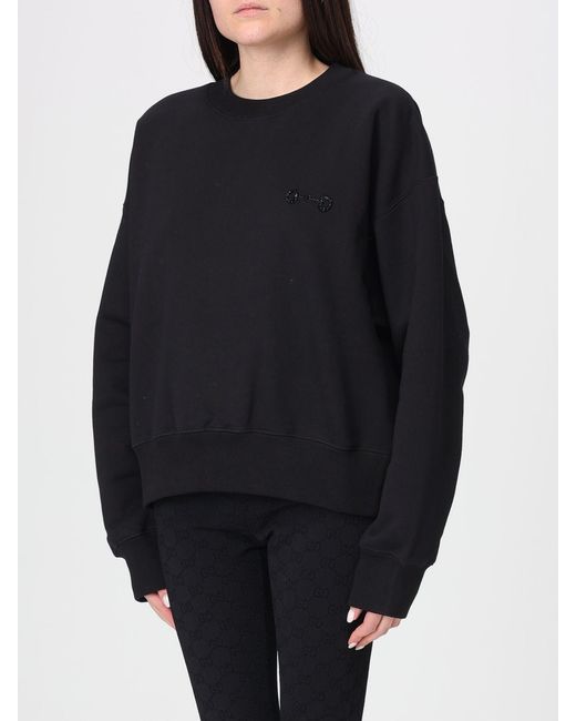 Gucci Blue Horsebit Cotton Crewneck Sweatshirt
