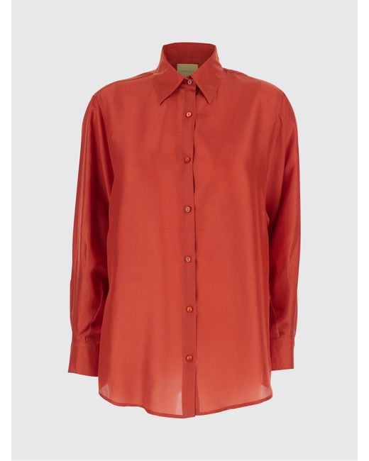 Momoní Red Momon&Igrave Classic Silk Shirt