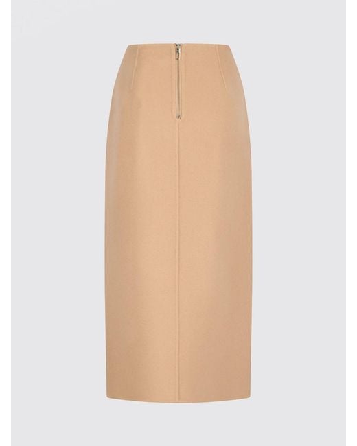 Sportmax Natural Virgin Wool Pencil Skirt