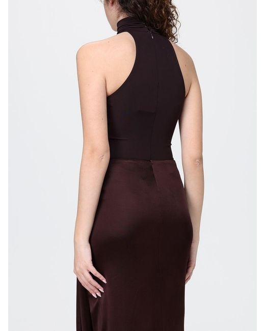 Elisabetta Franchi Black Cut-Out Viscose Bodysuit Top