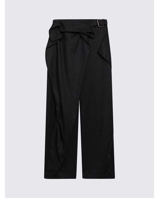 J.W. Anderson Black High-Waisted Wool Wide-Leg Tailored Trousers
