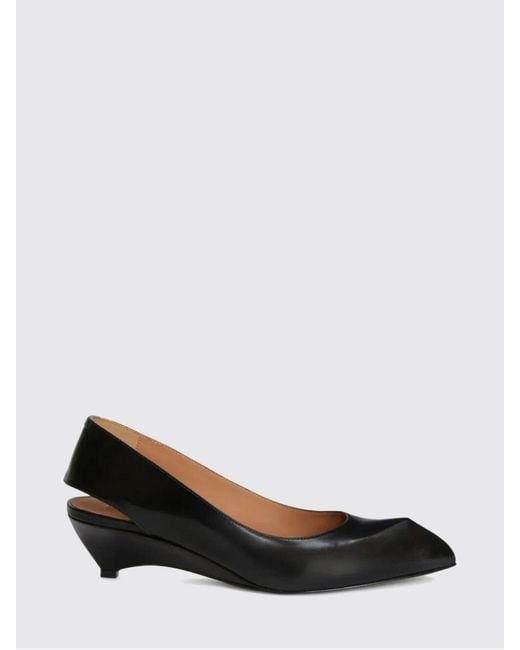 Jil Sander Black Leather Slingback