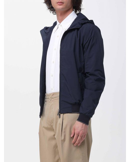 Moorer Blue Denon-Stp Bomber Jacket for men