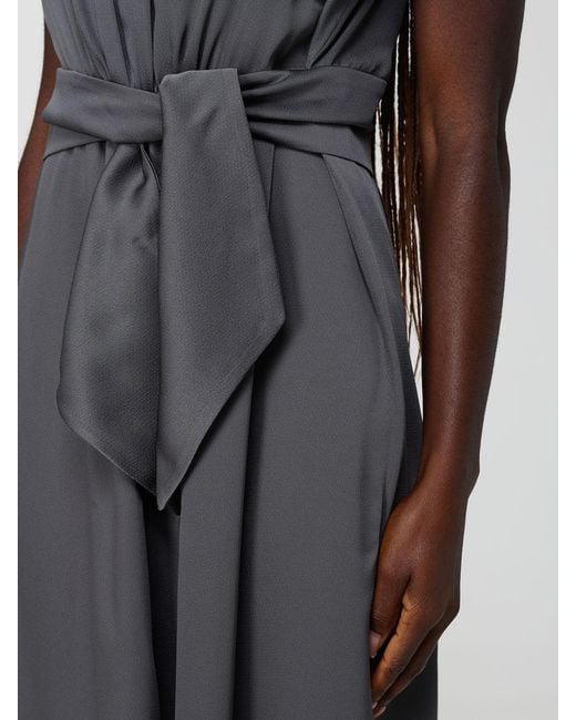 Emporio Armani Gray Long Twill Dress