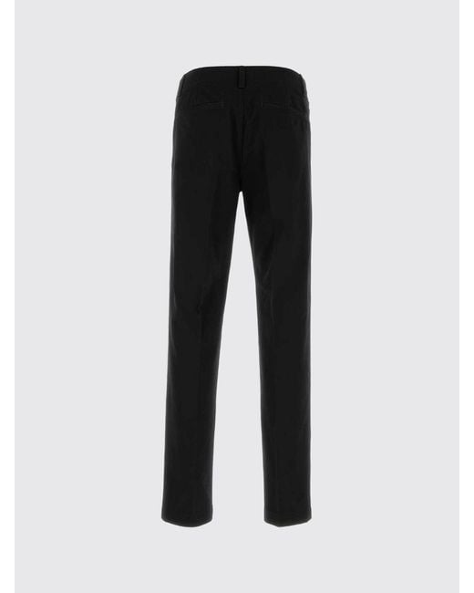 Versace Black Cotton Gabardine Chino Trousers for men