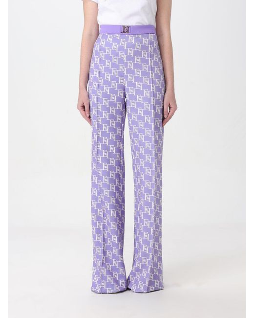 Elisabetta Franchi Purple Trousers