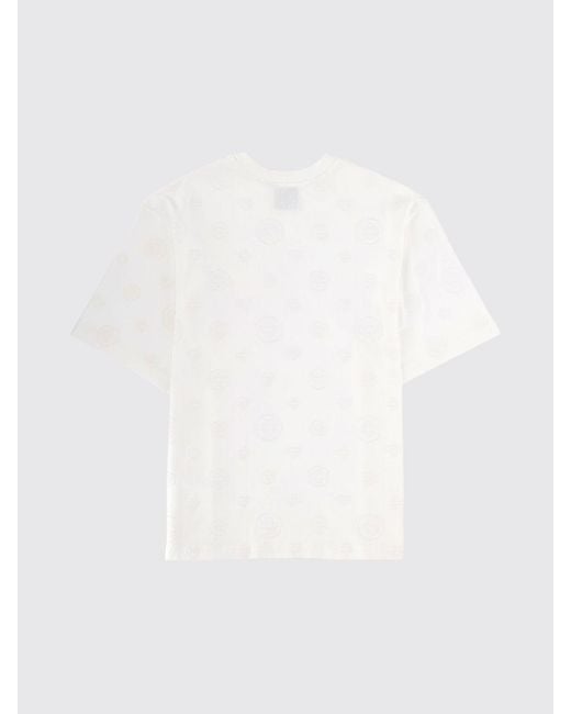 Casablanca White Monogram Print Organic Cotton Crewneck T-Shirt for men