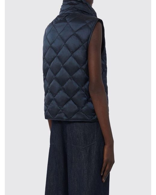 Max Mara Blue Water-Repellent Quilted Padded Vest