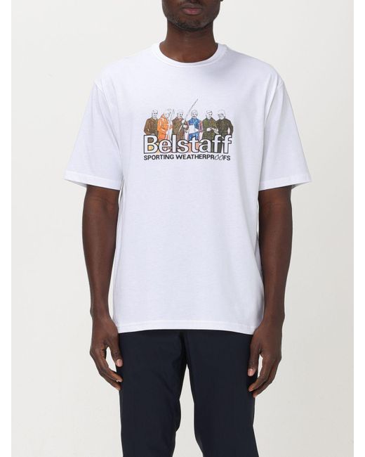 T-shirt in cotone di Belstaff in White da Uomo