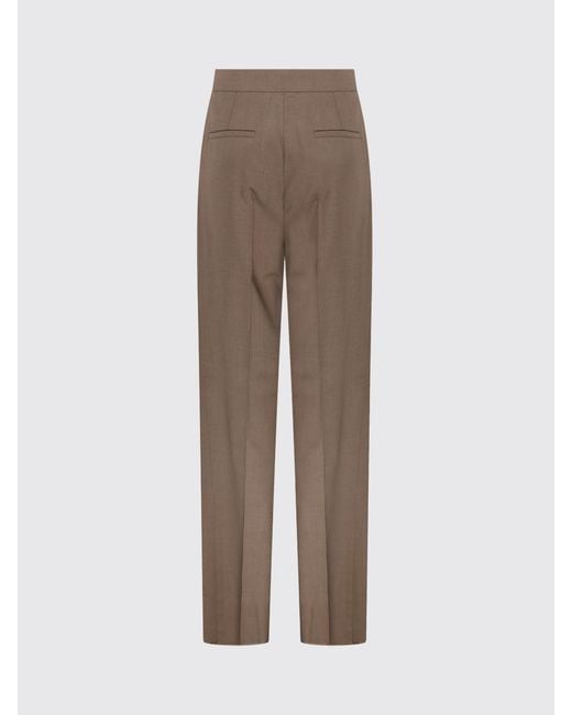 Max Mara Natural Virgin Wool Formal Trousers