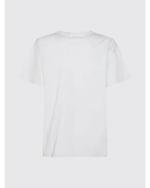Maison Margiela White Cotton T-Shirt With Numeric Logo And Dropped Shoulders for men